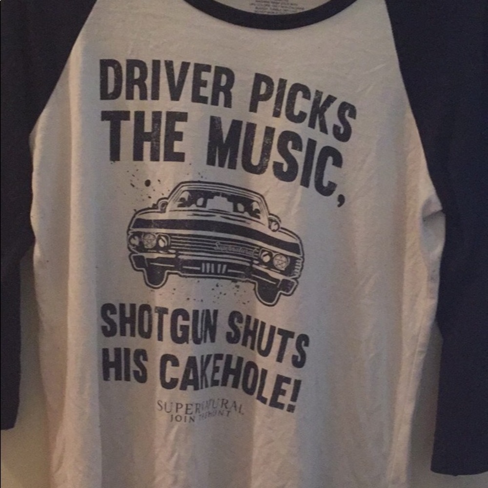 Supernatural baseball tee